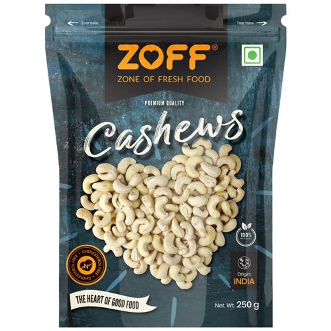 Zoff Cashews - Rich In Fiber & Protein, Promotes Weight Loss, 250 g 