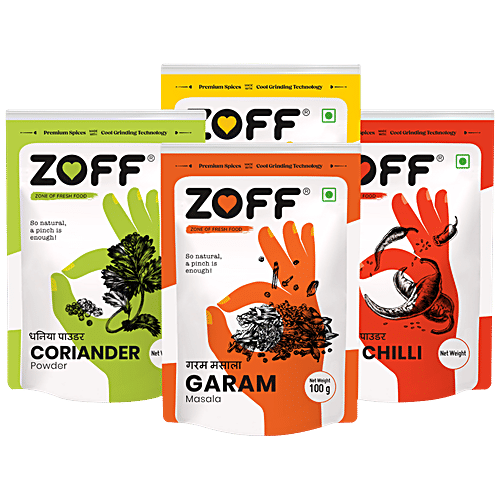 Buy Zoff Starter Basic Spices Kit Garam Masala, Chilli, Turmeric