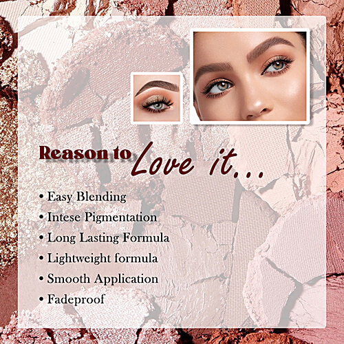 Half N Half 15 In 1 Velvet Texture Eyeshadow - Long-Lasting, Lightweight, Multicolour, 12 g Palette-02