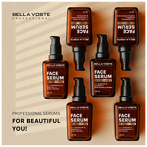 Bella Voste Professional Face Serum - 10% Vitamin-C, With Rosemary & Lavender For Brightening & Firming, 30 ml  
