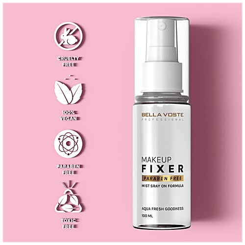 Bella Voste Professional Makeup Fixer - Mist Spray On Formula, Paraben Free, Vegan, 100 ml  