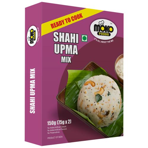 Moko Foods Shahi Upma Mix - Ready To Cook, No Added Colours & Preservatives, 150 g Box 