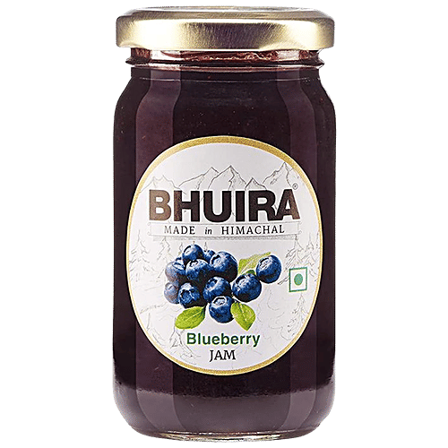 BHUIRA  Blueberry Jam - No Added Preservatives & Artificial Colours, 240 g  