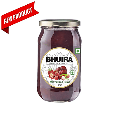 BHUIRA  Mixed Red Fruit Jam - No Added Preservatives & Artificial Colours, 240 g  
