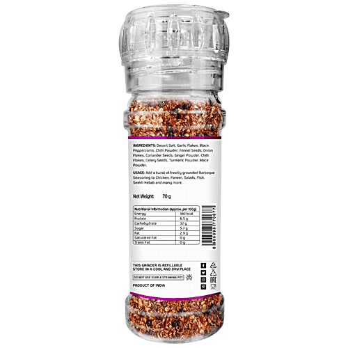 Lunn Barbeque Seasoning Grinder, 70 g