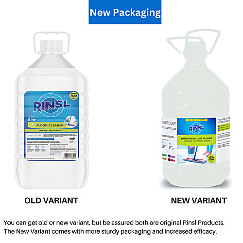 Rinsl Floor Cleaner - Kills Germs, Removes Dirt, Stains, 5 L  Kills 99.99% germs
 Refreshing Fragrance
 Remove all stains and dirt
 Leaves sparkling shine