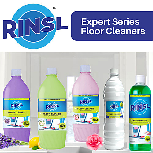 Rinsl Floor Cleaner - Kills Germs, Removes Dirt, Stains, 5 L  Kills 99.99% germs
 Refreshing Fragrance
 Remove all stains and dirt
 Leaves sparkling shine