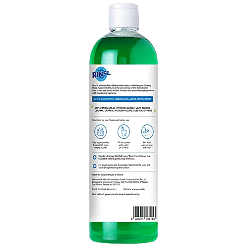 Buy Rinsl Floor Cleaner Lemon Grass Extracts, Kills Germs, Removes