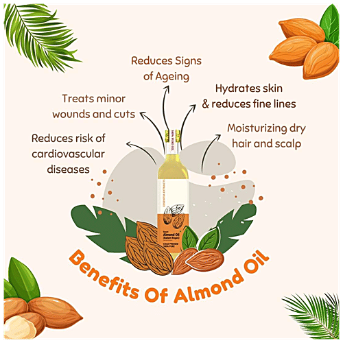 Buy ESSENTIA EXTRACTS Sweet Almond Oil/Badam Rogan 100 Pure, Cold Pressed Online at Best