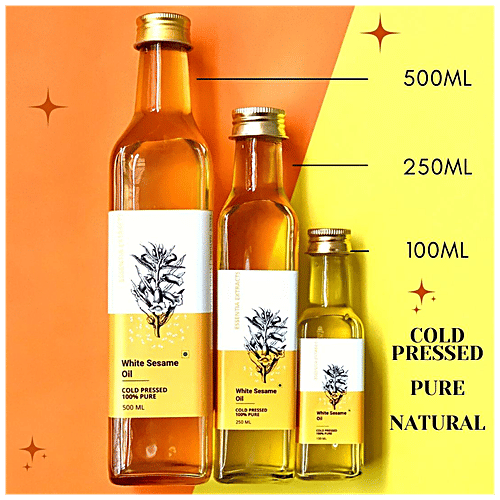 Essentia Extracts White Sesame Oil - Pure, Cold Pressed, 100 ml  