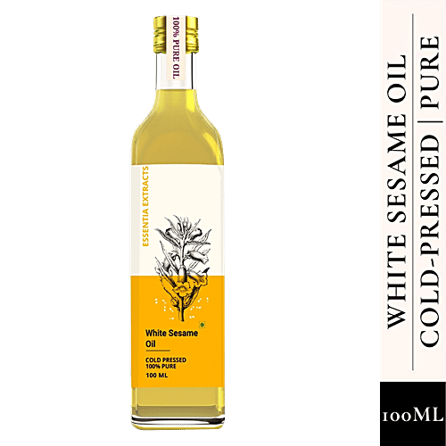 Essentia Extracts White Sesame Oil - Pure, Cold Pressed, 100 ml  