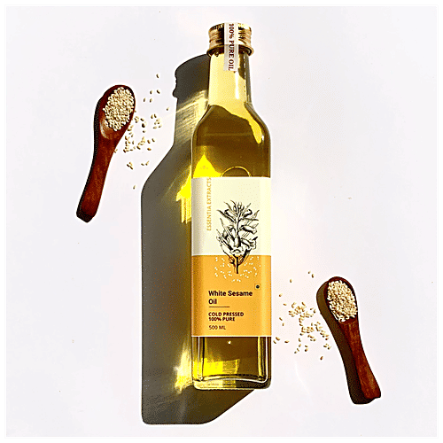 Essentia Extracts White Sesame Oil - Pure, Cold Pressed, 500 ml