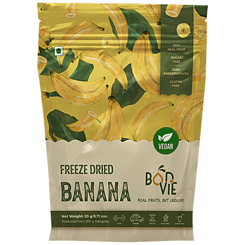 Buy BONVIE Freeze Dried Banana 100 Real Fruit, Vegan, No Sugar, Gluten Free Online at Best