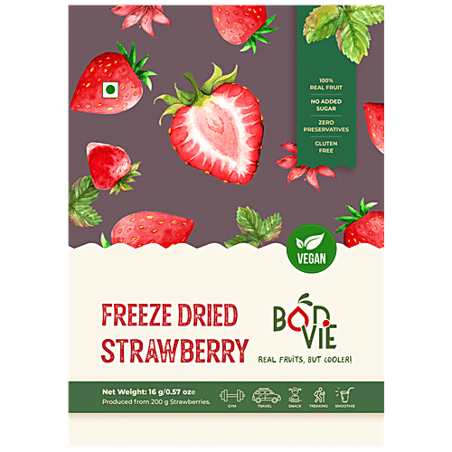 Buy BONVIE Freeze Dried Strawberry 100 Real Fruit, Vegan, No Sugar