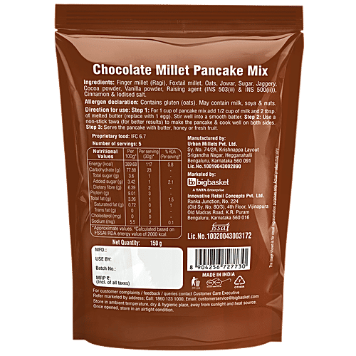 Buy GoodDiet Chocolate Millet Pancake Mix Online at Best Price of Rs 99