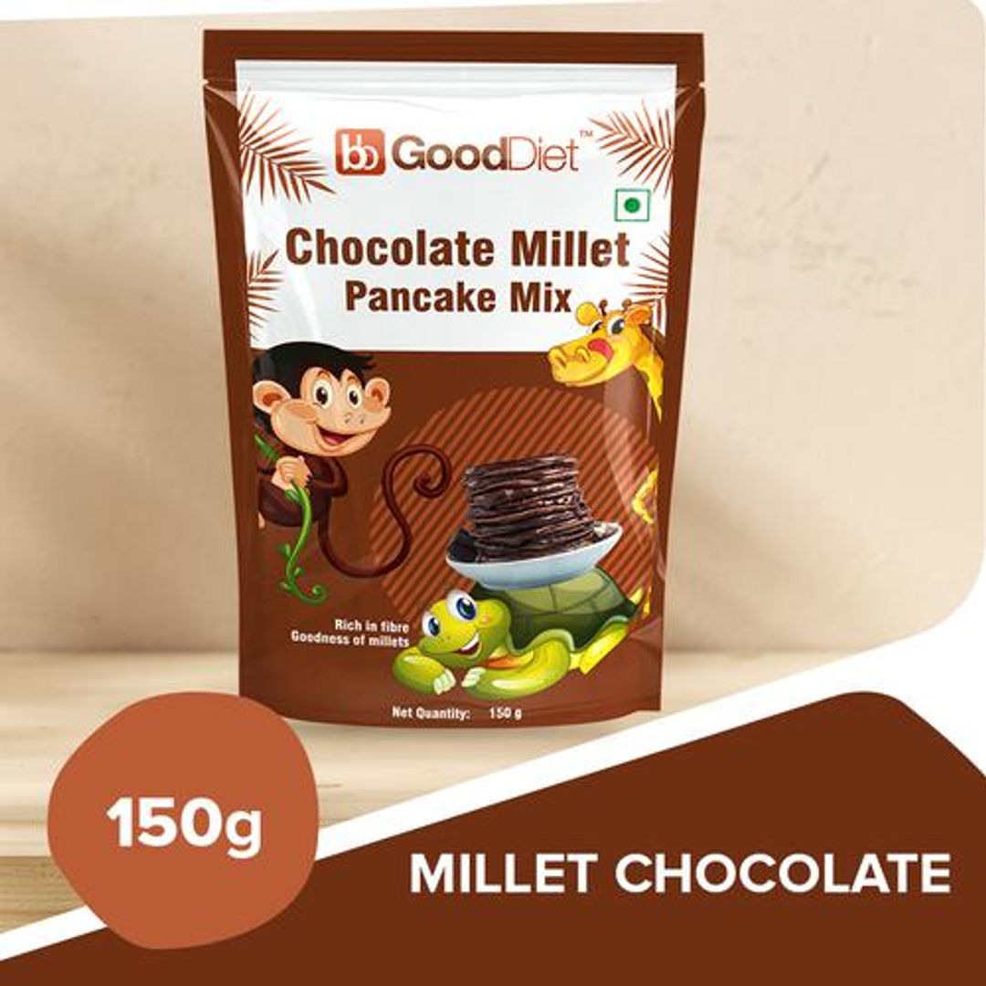 GoodDiet Chocolate Millet Pancake Mix, 150 g 