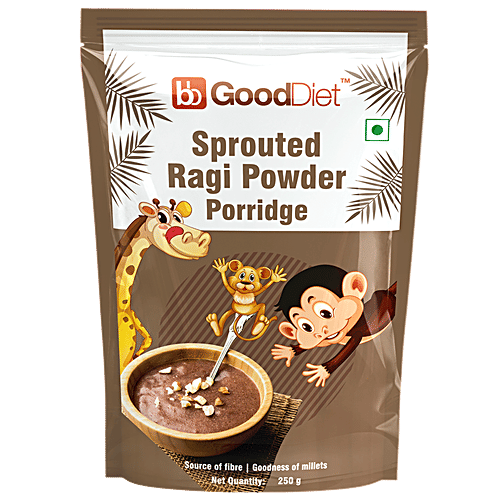 bb Gooddiet Sprouted Ragi Powder Porridge, 250 g  