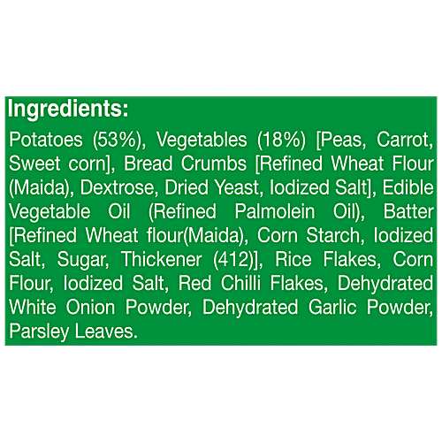 Safal Crispy Veggie Bites - Frozen Curried Vegetables, Ready To Cook, 400 g