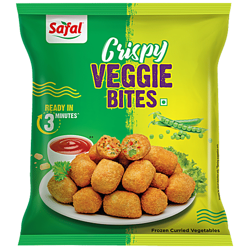 Safal Crispy Veggie Bites - Frozen Curried Vegetables, Ready To Cook, 400 g