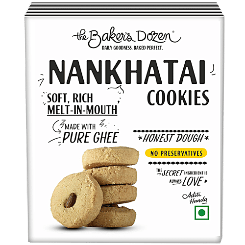 Buy The Baker's Dozen Nankhatai Cookies Made With Pure Ghee, Soft