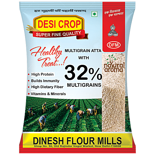 Dinesh Flour Mills Multi Grain Atta - With 32% Multigrains, High In Protein & Dietary Fibre, 900 g  