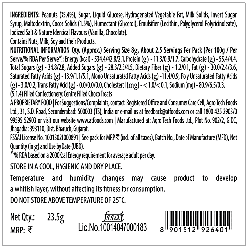 Buy Sundrop Duo Peanuts Biggie Bar Crunchy, Protein Rich Online at