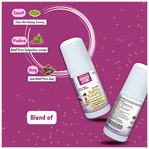 The Old Natural Tummy Roll on - For Kids, Free From Colic Relief, Digestion, Pain, Blend Of Hing & Ginger Oil, 50 ml  