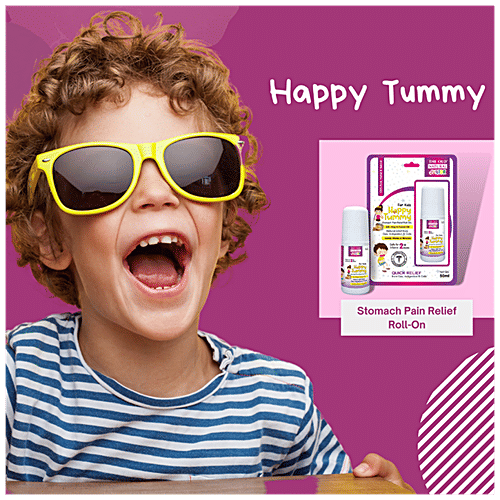 The Old Natural Tummy Roll on - For Kids, Free From Colic Relief, Digestion, Pain, Blend Of Hing & Ginger Oil, 50 ml  