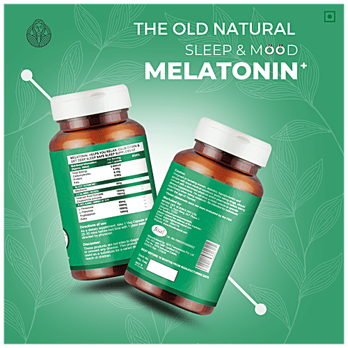 The Old Natural Melatonin Sleeping Aid Tablets - Melatonin 5Mg With Tagara 125Mg, Relieves Insomina, 60 pcs