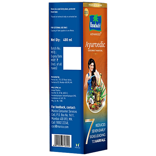 Buy Parachute Advansed Ayurvedic Coconut Hair Oil Reduces Dandruff