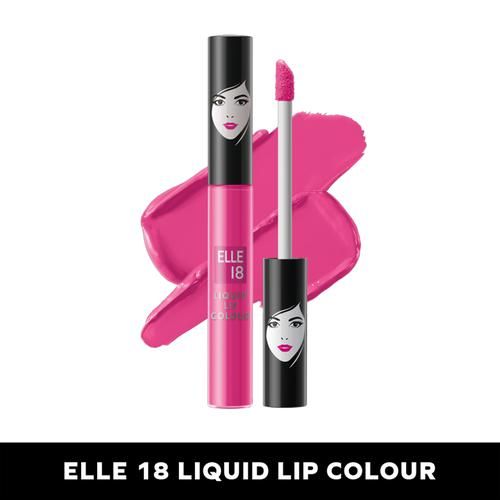 Elle 18 Liquid Lip Colour, 5.6 ml Flashing Pink Lightweight Matte Formula, Soft & Comfortable