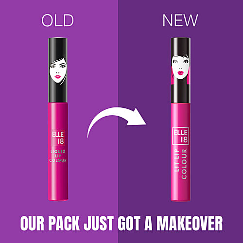 Elle 18 Lit Lip Colour Matte Liquid Lipstick, 5.6 ml Mauve Opera Lightweight Matte Formula, Soft & Comfortable