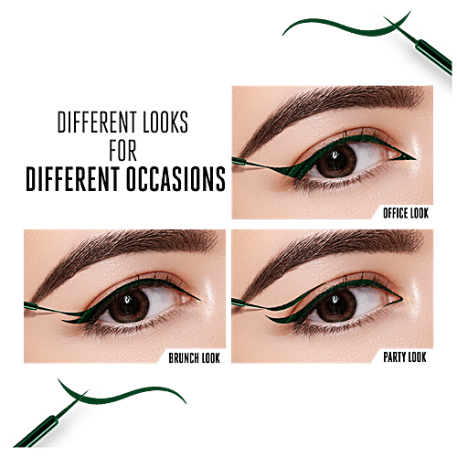 Buy Lakme 9to5 Eyeconic Liquid Liner, Unique Flexitip Brush, Smudge