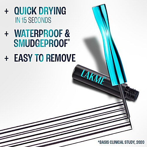 Lakme Eyeconic Eye Liner, 4.5 ml Medium Brown 24H Long Wear, Flexi Tip Brush, Smudgeproof & Waterproof