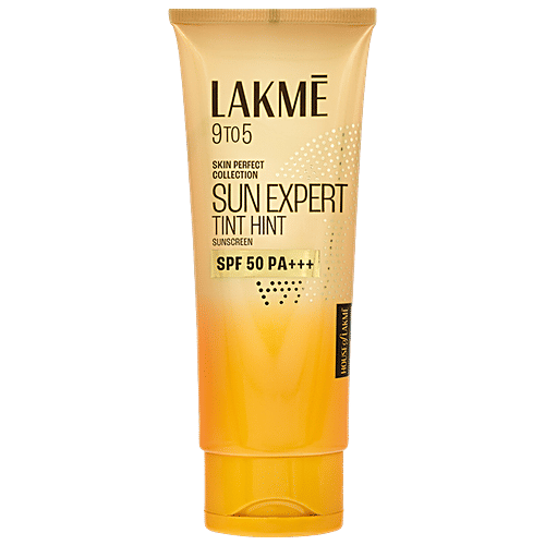 Lakme 9To5 Sun Expert Tint Hint Sunscreen SPF 50 PA+++, 100 ml  For Even-Toned Skin, Non-Sticky Texture, For All Skin Types