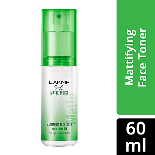 Buy Lakme 9To5 Matte Moist Mattifying Face Toner With Green Tea, For