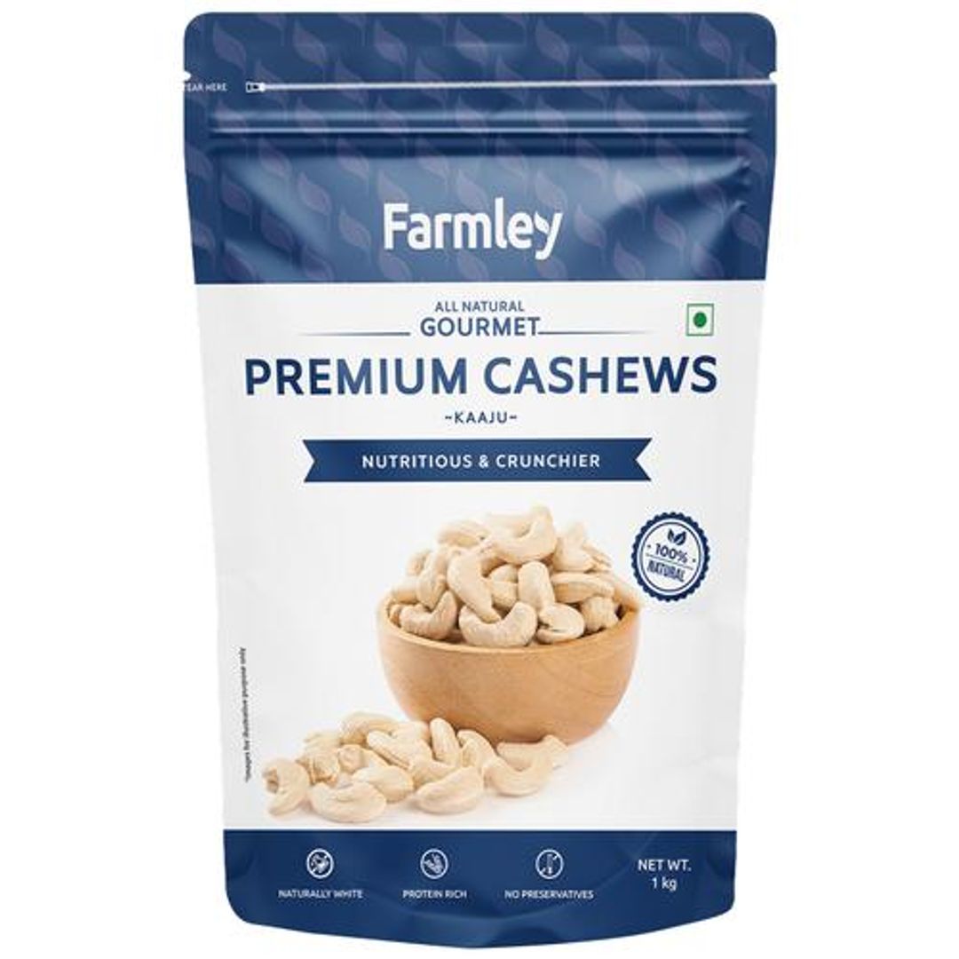 Farmley Premium Natural Cashews - Mangalore Origin Raw Kaju, Rich In Vitamins & Minerals, Perfect Dry Fruits Snack, 1 kg 