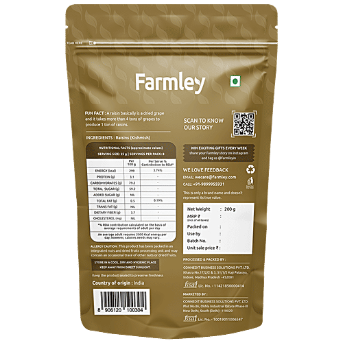 Buy Farmley Premium Raisins Kishmish - Dry Fruit, Healthy Snacks, Nuts ...