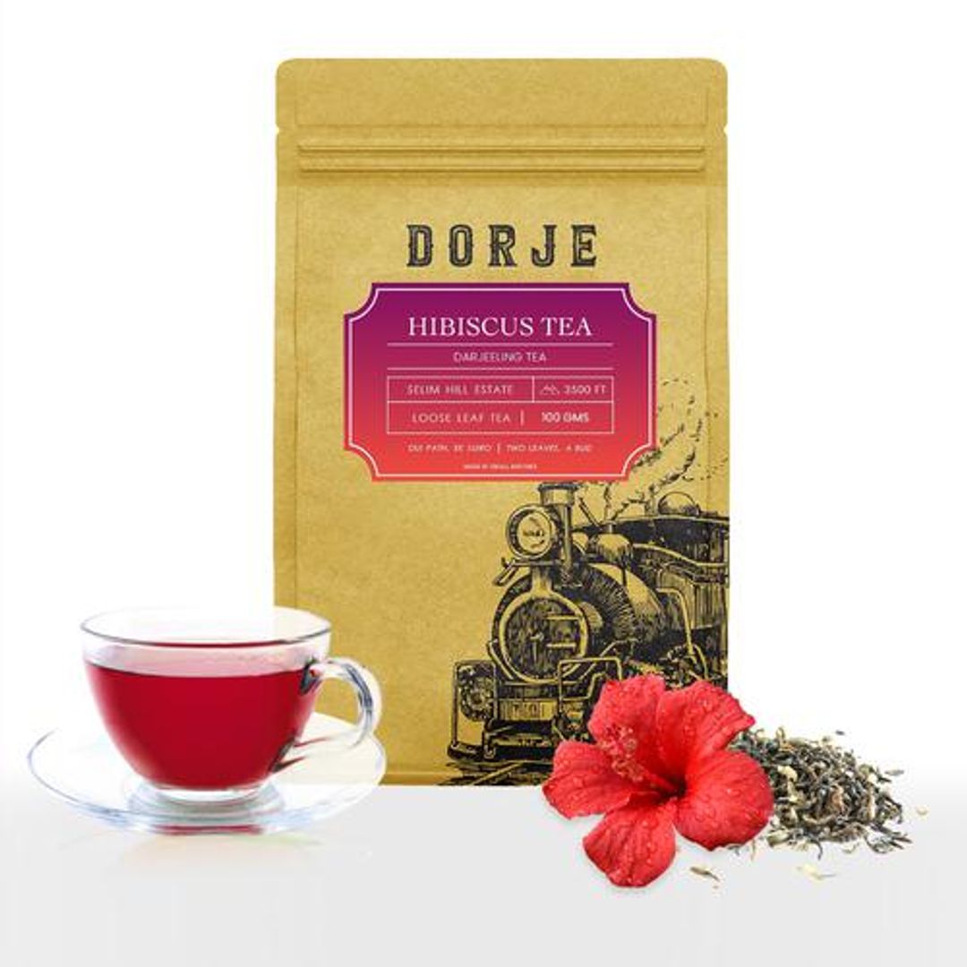 Dorje Hibiscus Darjeeling Tea - Refreshing, Aromatic, 100 g 