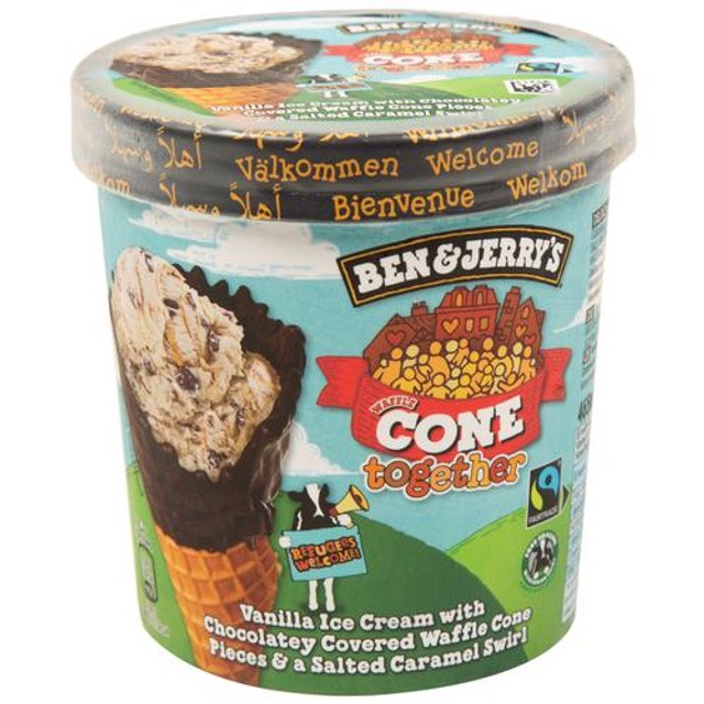 Buy BEN & JERRY'S Waffle Cone Together Vanilla Ice Cream With Salted