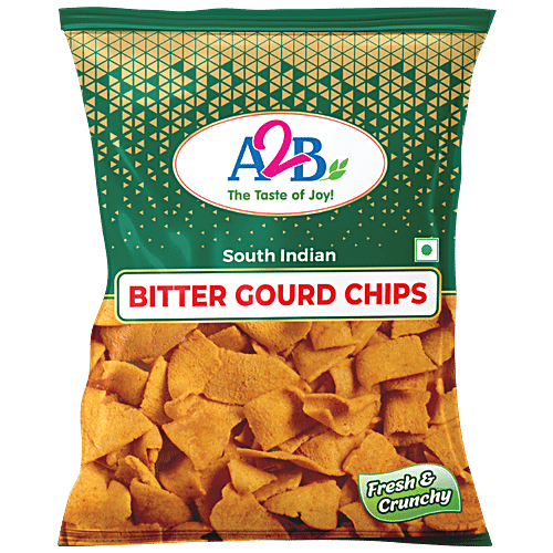 A2B Bitter Gourd Chips - South Indian Snack, Cereal & Pulses Based Savoury, Crunchy, 100 g  