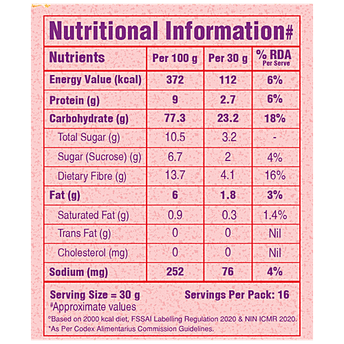 Lawrence Mills Crunchy Muesli - Fruit & Nut, 85% Fruits, Nuts & Multi-Grains, High In Fibre, 500 g Box
