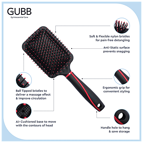 Buy Gubb Paddle Hair Brush/Straightener Vogue Range, Large, For