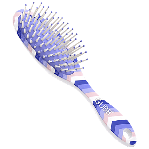 Gubb Oval Cushioned Hair Brush - Scottish Range, Small, Ball-tipped Nylon Bristles, 1 pc  