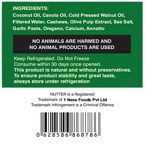 Buy 1NESS Nutter Plant Based Herbs & Garlic Butter Vegan, Dairy