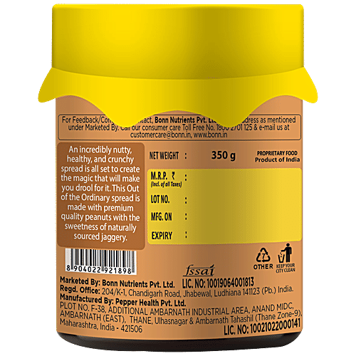LA Americana Peanut Butter - With Jaggery, Crunchy, 23g Protein, Zero Trans Fat, 350 g  