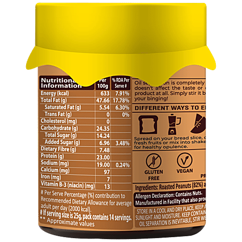 Buy LA Americana Peanut Butter With Jaggery, Crunchy, 23g Protein