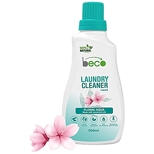 Beco Laundry Cleaner Liquid - Floral Aqua, 500 ml Kids & Pets Safe, 100% Chemical Free