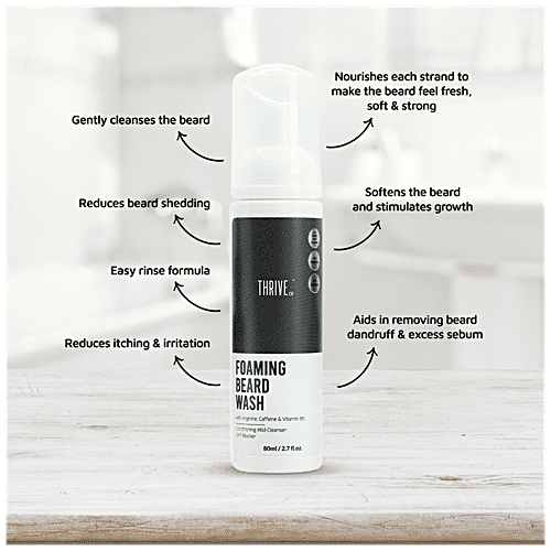 ThriveCo Foaming Beard Wash - Cleanses & Conditions, 80 ml
