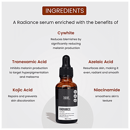 ThriveCo Radiance Serum - Fights Uneven Skin Tone & Pigmentation, 30 ml